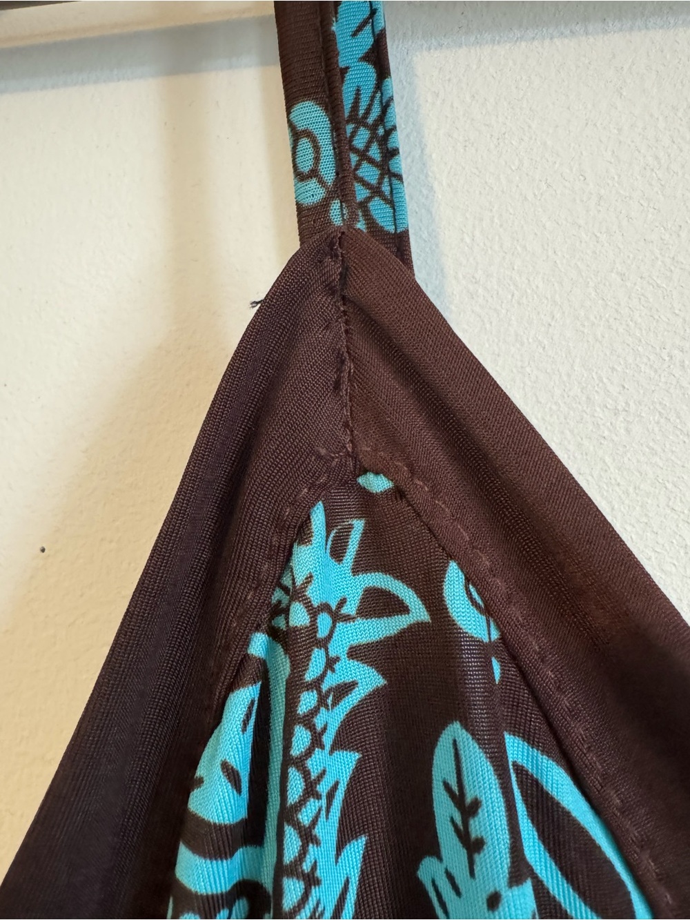 Teal Paisley Print Brown Summer Dress - Picture 13 of 16
